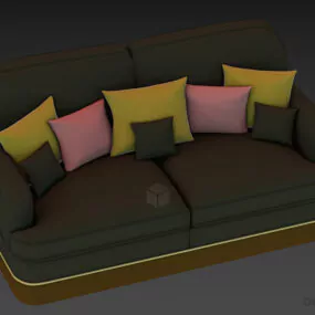 Two Seats Sofa Dolfi 3d model