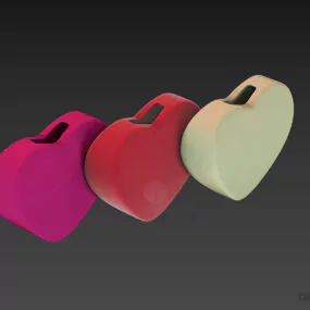 Figurine Heart Shape Decorative 3d model