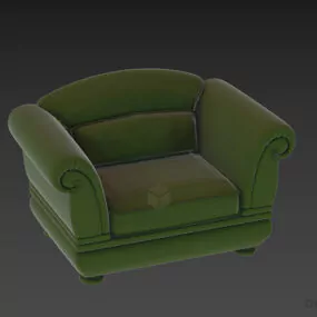 Armchair Yellow 3d model