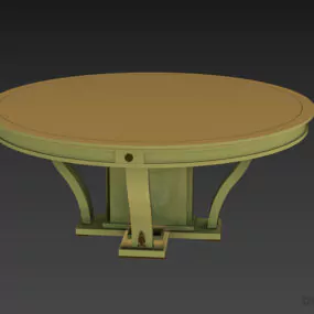 Round Wooden Table Turri 3d model