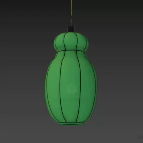 Modern Lantern Lamp With Led Bulb 3d model