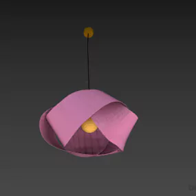 Modernism Pendant Lamp Curved Paper Like 3d model
