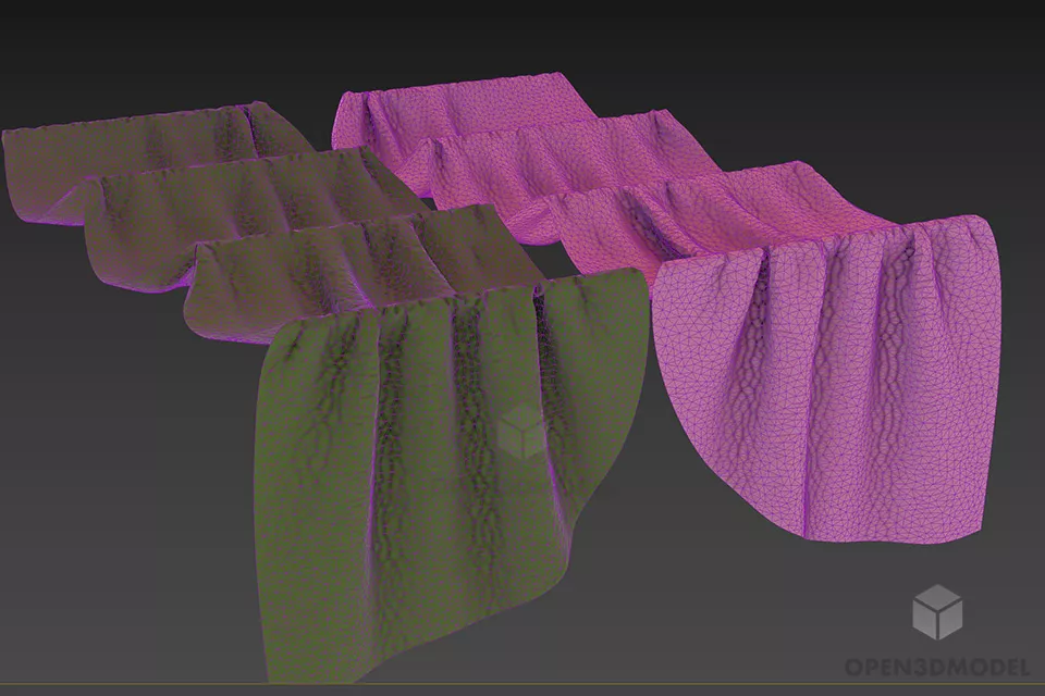 Outdoor Textile Canopy 3d model 2
