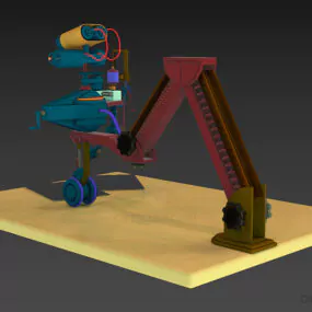 Robot Arm On Table 3d model