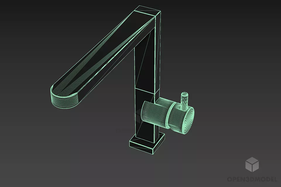 Modern L Faucet Frank 3d model 2