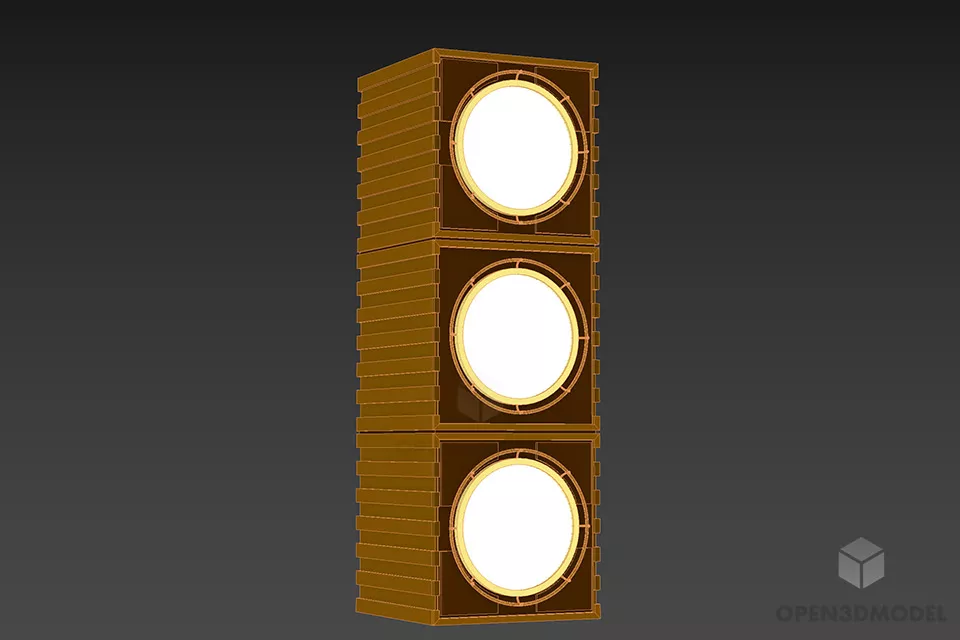 Speaker With Bass Woofer 3d model 2