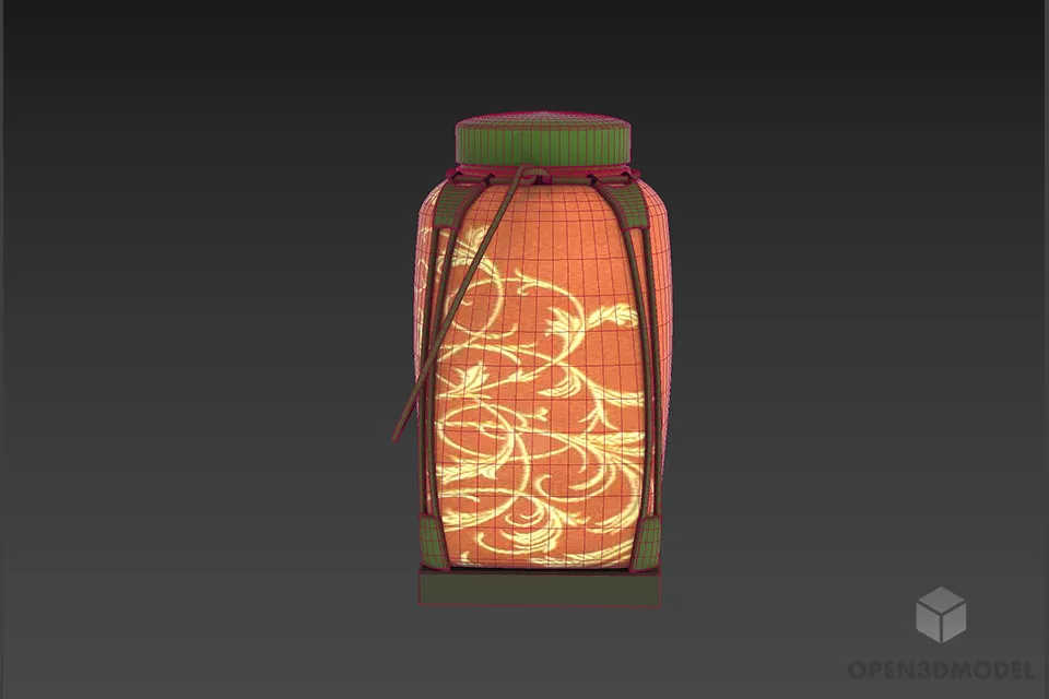 Porcelain Wine Jar 3d model 2