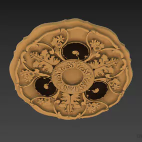 Rosette Plaster Ceiling Decoration 3d model