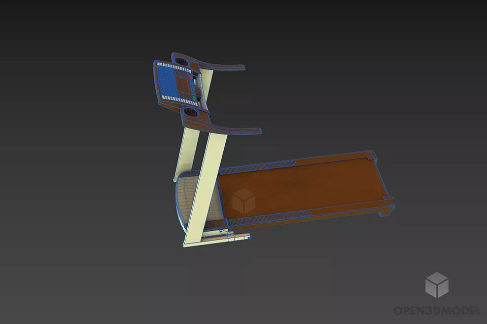 Gym Treadmill Running Equipment 3d model 2
