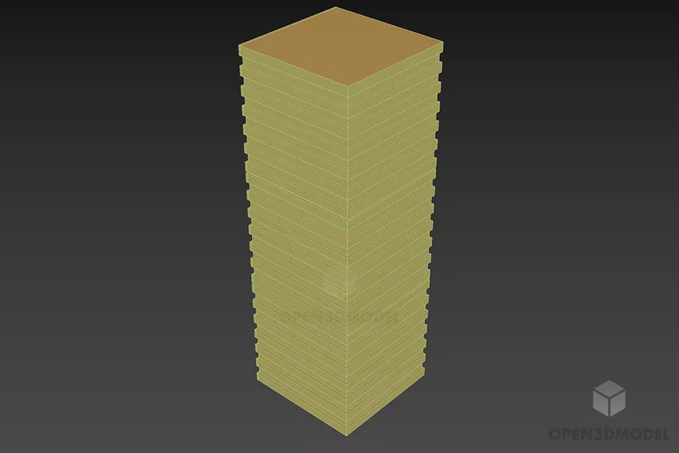 Modern Locker With Carved Sphere Shape 3d model 2
