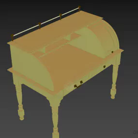 Medieval Desk With Drawers 3d model