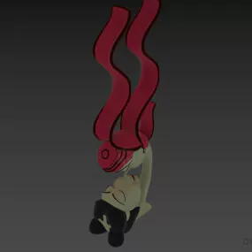 Figurine Man Blow Fire 3d model