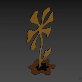 Plastic Flower Decoration 3d model
