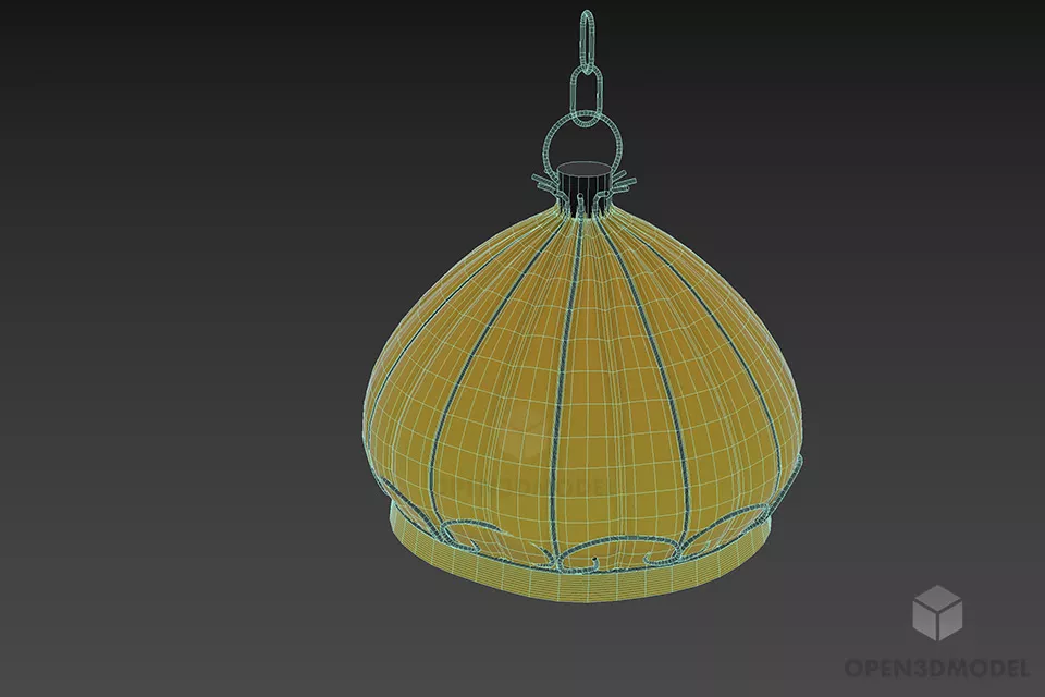 Lantern Lamp Boutique Frame Style 3d model 3