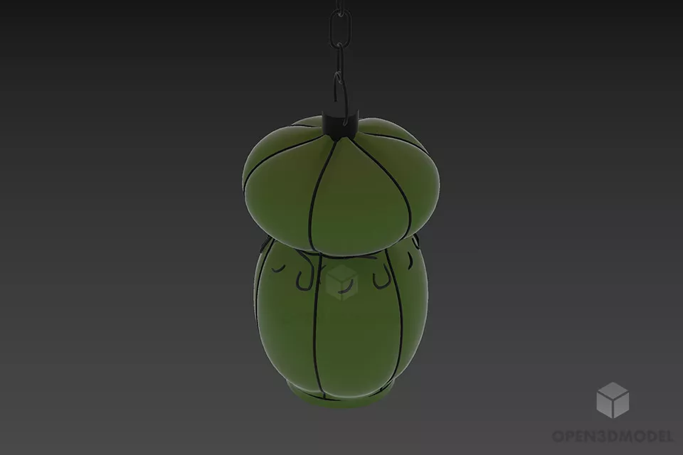 Lamp Table Square Shade 3d model