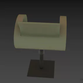 Armchair With Fixed Steel Leg 3d model