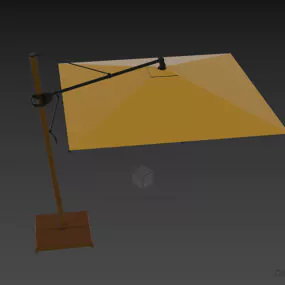 Tent Structure With Umbrella 3d model