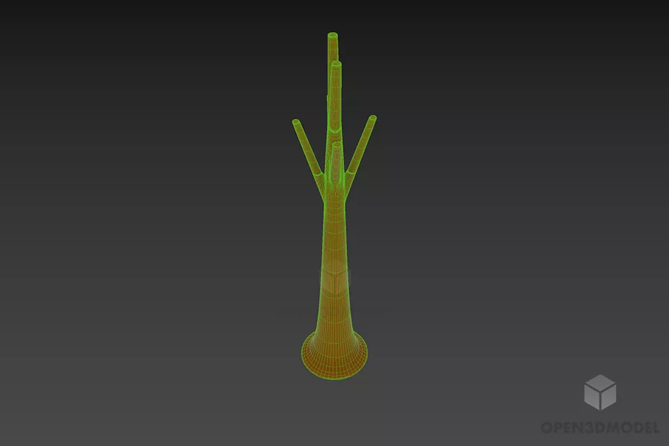 Red Hanger Tree Shape 3d model 3