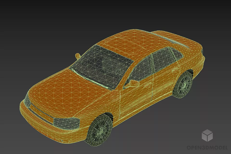 Sedan Car Saturn 3d model 2