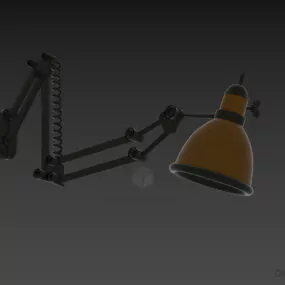 Study Lamp Desk, Foldable Reading Lamp 3d model