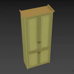 Side Bookcase Brown Wooden 3d model