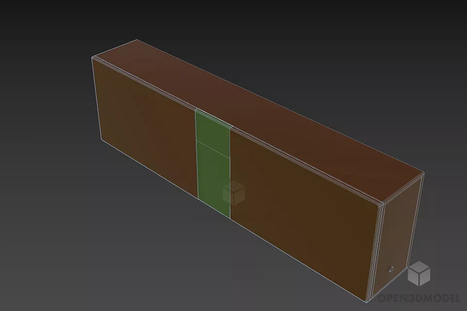 Air Conditioner Modern Shape 3d model 2
