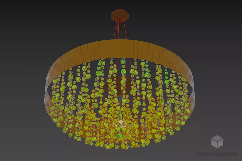 Pendant Lamp Masiero Round Shade 3d model 2