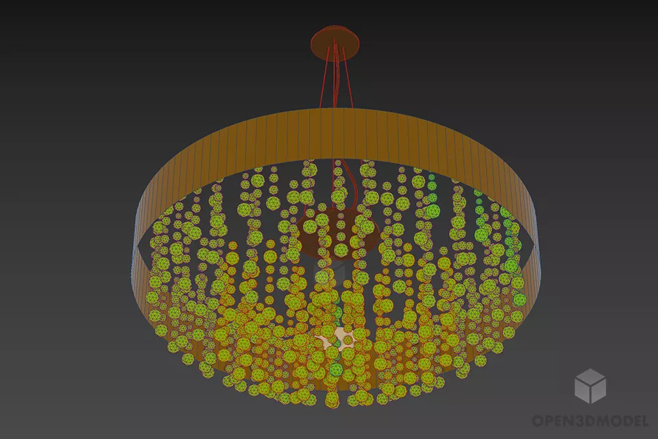 Pendant Lamp Masiero Round Shade 3d model 3