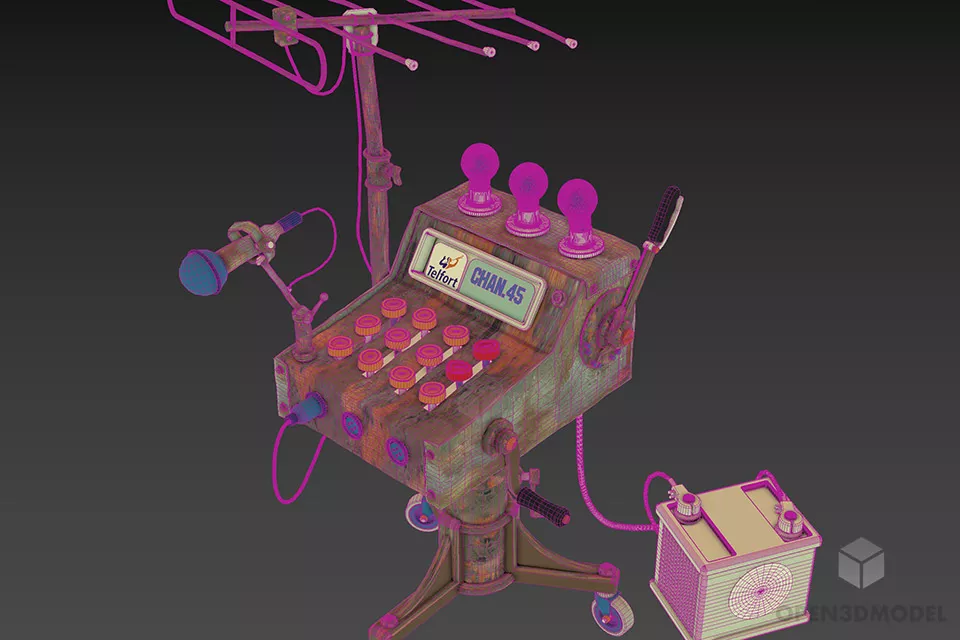 Analog Tv Remote Controller 3d model 2