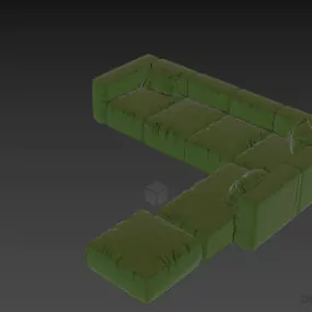 Sectional Yellow Sofa Bonaldo 3d model