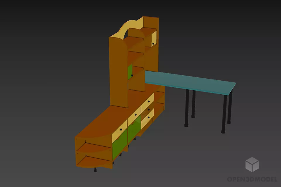 Curved Arm Rack 3d model