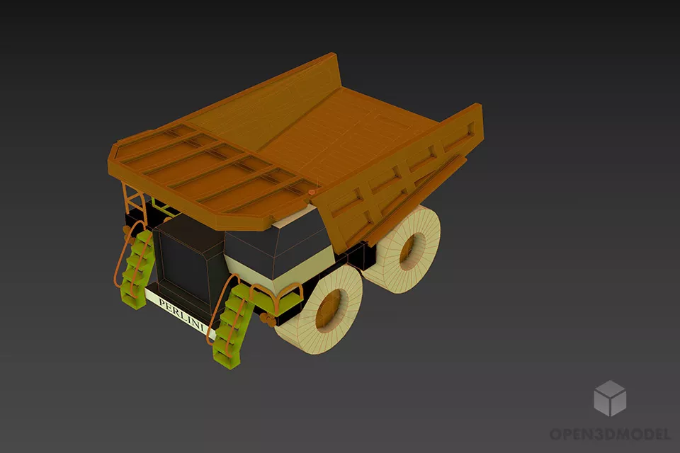 Big Dump Truck Perlini 3d model 2
