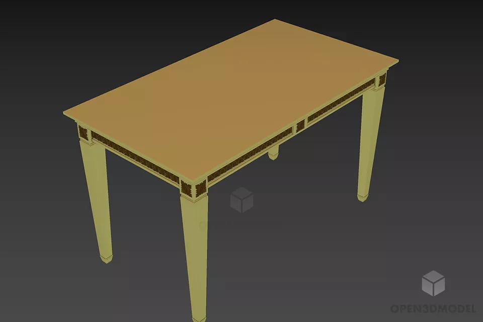 Office Corner Table With Shelf 3d model