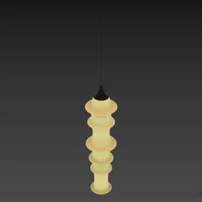 Long Lantern Pendant Lamp 3d model