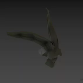 Black Bird Figurine 3d model
