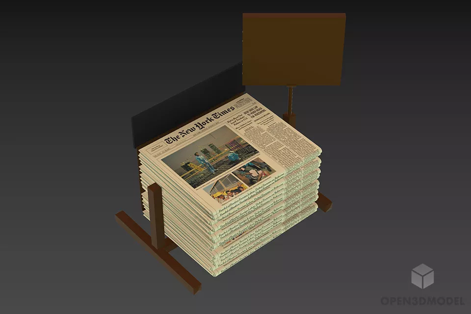 Glass Shelf With Steel Hanger 3d model