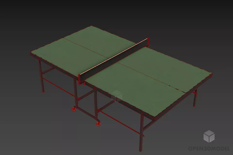 Sport Table Ping Pong 3d model 2