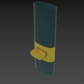Modern Sconce Lamp, Glass Tube Shade 3d model