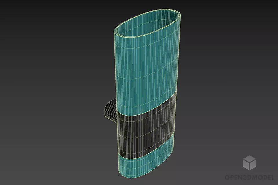 Cylinder Glass Sconce Lamp 3d model 2