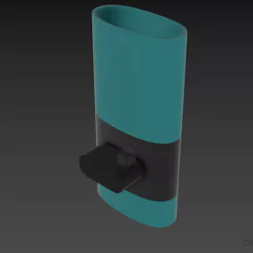 Cylinder Glass Sconce Lamp 3d model