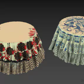 Eastern Tablecloth Traditional Pattern 3d model