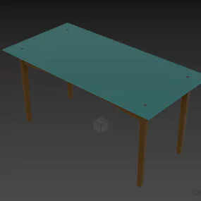 Dining Glass Table Oller 3d model