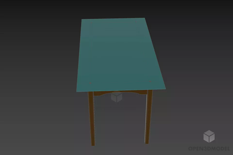 Dining Glass Table Oller 3d model 3