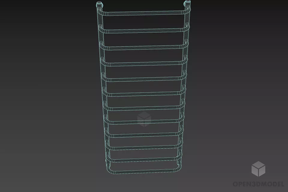 Towel Brass Rail Hanger 3d model 3