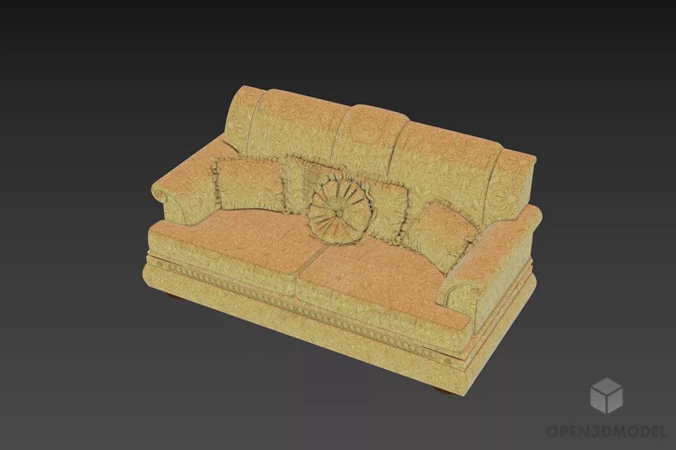 Sectional U Sofa Armanir 3d model