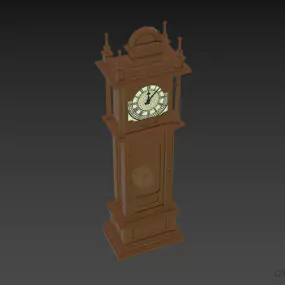 Antique Grandfather Clock 3d model