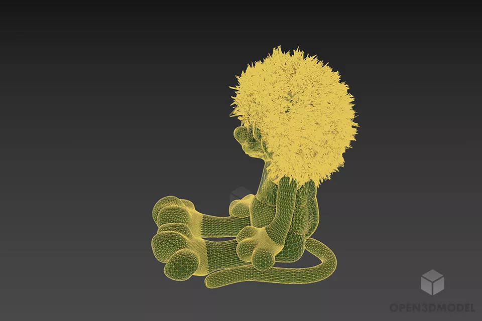 Stuffed Toy Kid Lion 3d model 2