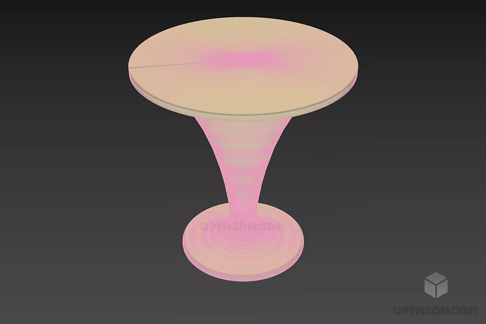 Curved Chair Bar Furniture 3d model 2