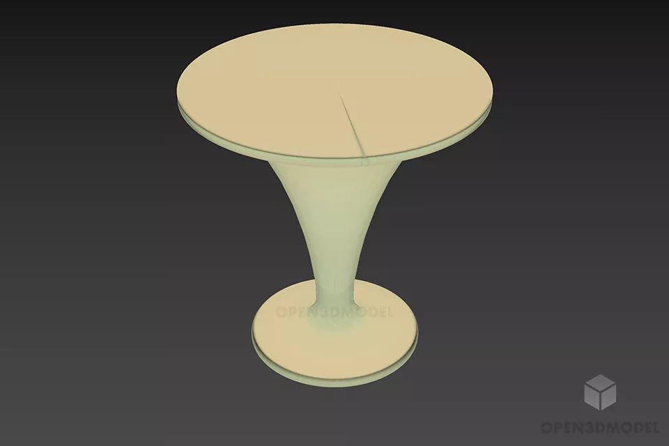 Modernism Plastic Chair With Curved Arm 3d model