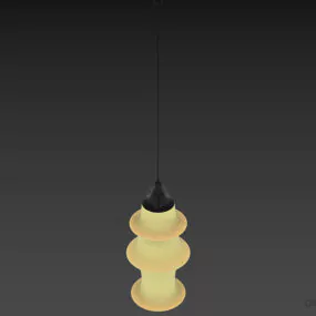 Cylinder Lantern Luster Two Storey 3d model